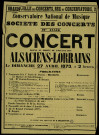 Concert donné au profit de l'œuvre des Alsaciens-Lorrains