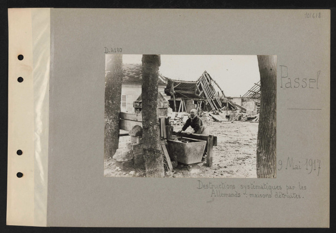 Passel. Destructions systématiques par les Allemands : maisons détruites