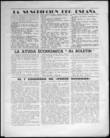 Boletín de la Unión general de trabajadores de España en exilio (1962 ; n° 207-212). Autre titre : Suite de : Boletín de la Unión general de trabajadores de España en Francia y su imperio