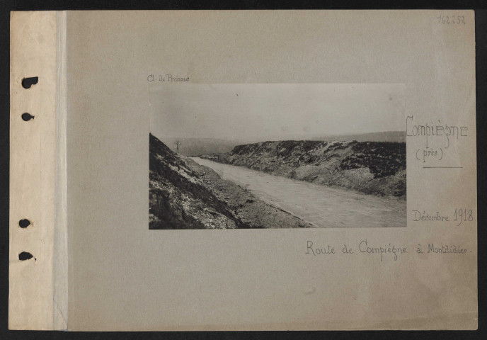 Compiègne (près). Route de Compiègne à Montdidier