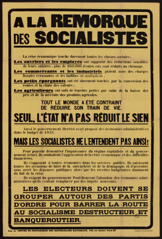 A la remorque des socialistes