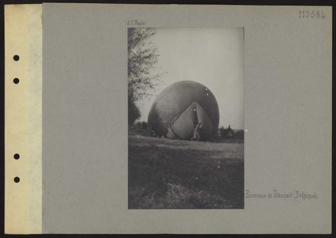 Nieuport (environs de) (Belgique). Ballons captifs "Saucisses"