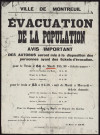 Evacuation de la population