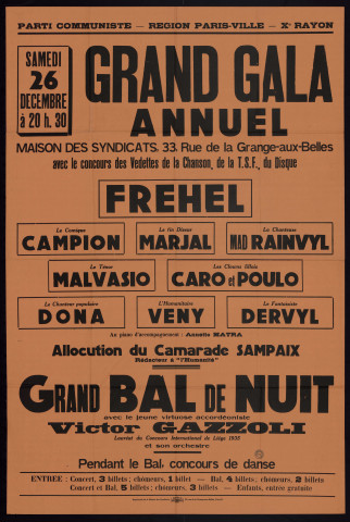 Grand gala annuel & grand bal de nuit