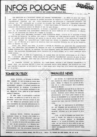 Infos Pologne (1984, n°1 - n°4)