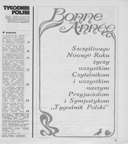 Tygodnik Polski (1976; n°1-52)  Autre titre : La semaine polonaise