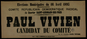 Élections Municipales Quartier Saint-Germain-des-Prés : Paul Vivien Candidat