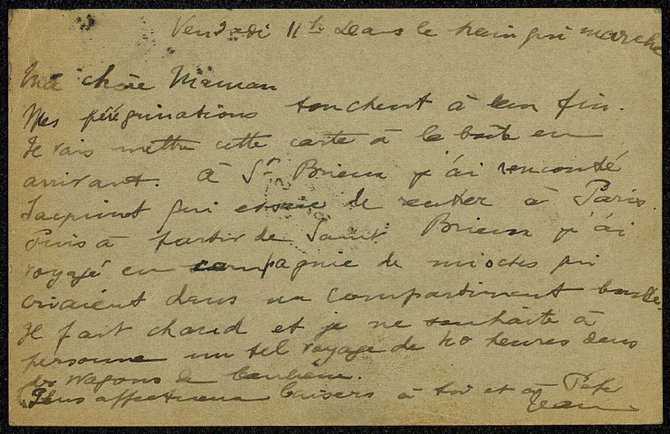 Lettres du Lieutenant Jean Veaudeau : 1914