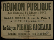 Réunion Publique À Fontenay-sous-Bois Pierre Richard