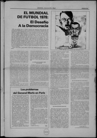 Denuncia. N°29. Enero 1978. Sous-Titre : Junto al pueblo, contra la dictadura