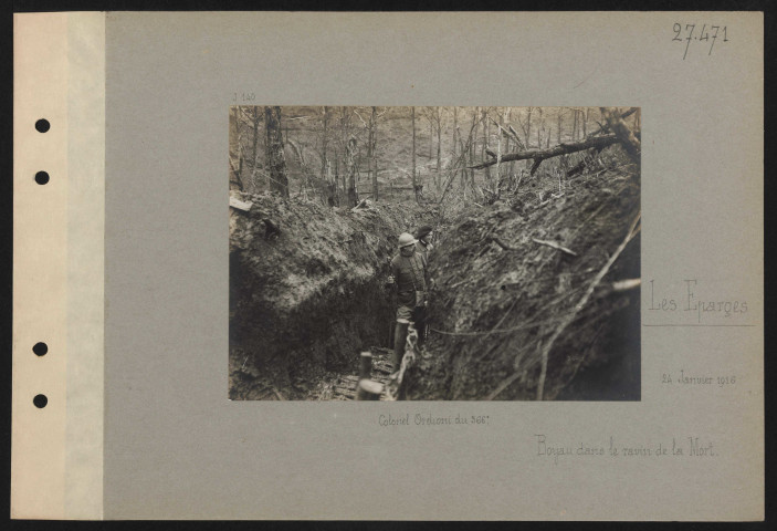 Les Éparges. Boyau dans le Ravin de la Mort