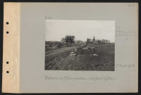 Broyes (Servillers). Batterie de 75 en position (au fond l'église)