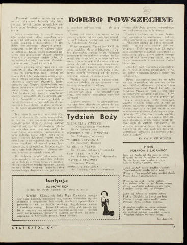 Glos katolicki (1967; n°1 - n°52)  Sous-Titre : Tygodnik wychodztwa  Autre titre : La voix catholique