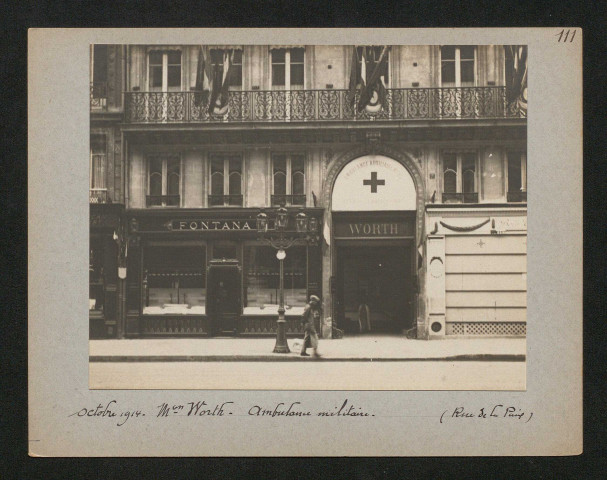Maison Worth. Ambulance militaire (rue de la Paix)