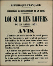 Loi sur les loyers du 21 avril 1871