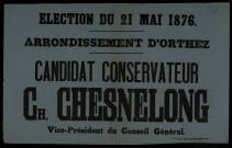 Candidat conservateur Ch. Chesnelong