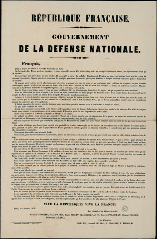 Paris a déposé les armes à la veille de mourir de faim