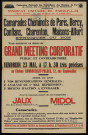 Camarades cheminots de Paris, Bercy, Conflans, Charenton, Maisons-Alfort : grand meeting