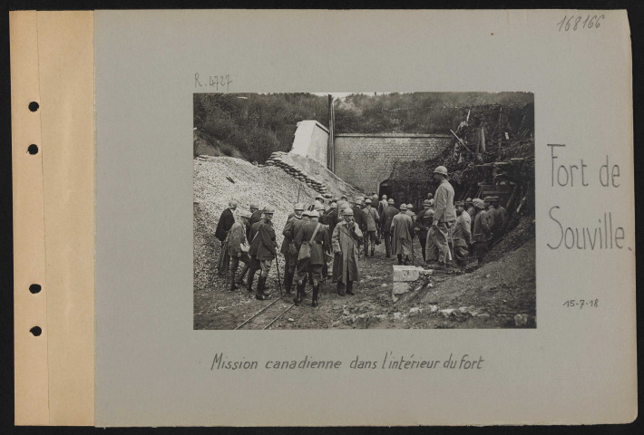 Fort de Souville. Mission canadienne dans l'intérieur du fort
