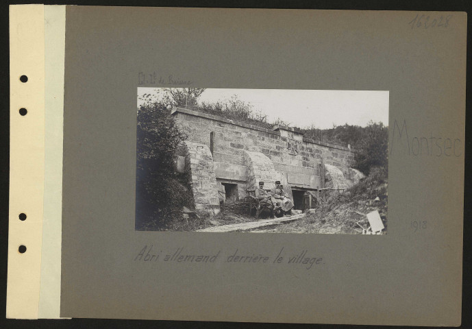 Montsec. Abri allemand derrière le village