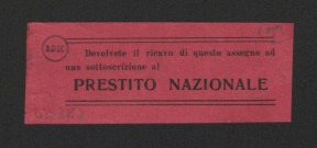 Guerre mondiale 1914-1918. Italie. Emprunts de guerre : publicité