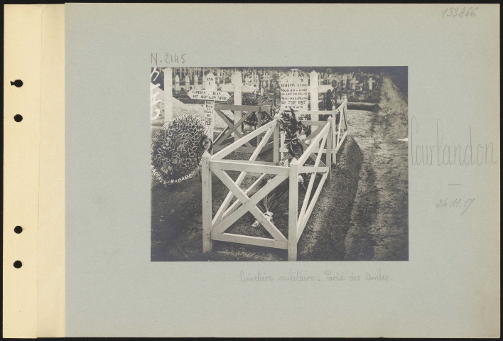 Courlandon. Cimetière militaire. Partie des tombes