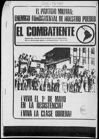 El Combatiente n°214, (?) de 1976. Sous-Titre : Organo del Partido Revolucionario de los Trabajadores por la revolución obrera latinoamericana y socialista