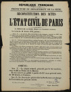 Reconstitution des actes de l'état civil de Paris