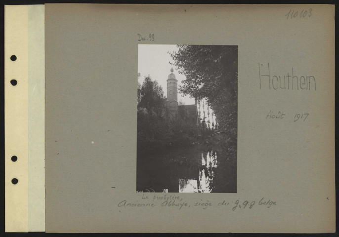 Houthem. Le presbytère. Ancienne abbaye, siège du GQG belge