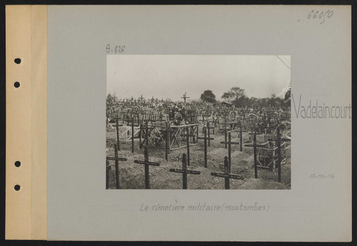Vadelaincourt. Le cimetière militaire (1500 tombes)