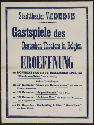 Gastspiele des Deutschen Theaters in Belgien