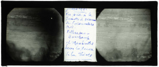 Vue prise à la jumelle à ciseaux de l'observatoire O-12. Villers-sous-Bonchamps et Manheulles dans la plaine de la Woëvre