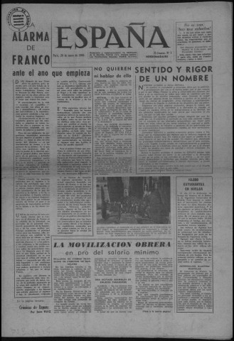 España (1956 : 1-15). Autre titre : suite de : Democracia. Devient : Libertad española