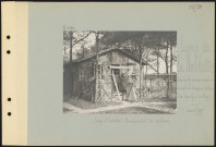 Camp de la Noblette (est de Cuperly, près du carrefour des routes de Suippes à Châlons et de Cuperly à La Cheppe). Camp d'aviation. Baraquement des aviateurs