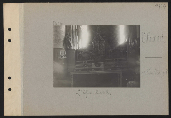 Gilocourt. L'église : le retable