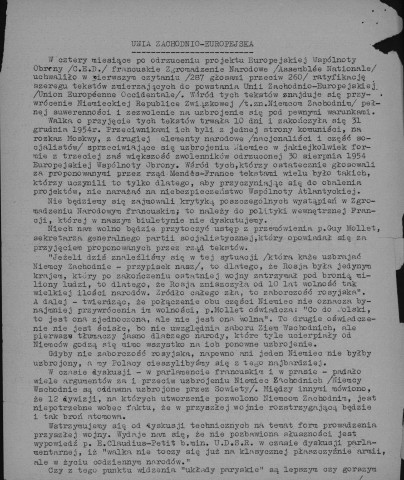 Wiadomosci Zwiazku Polskich Federalistow (1955 ; n°1-4)  Sous-Titre : Biuletyn wewnetrzny Okregu Kontynentalnego  Autre titre : Informations de l'Union des Fédéralistes Polonais