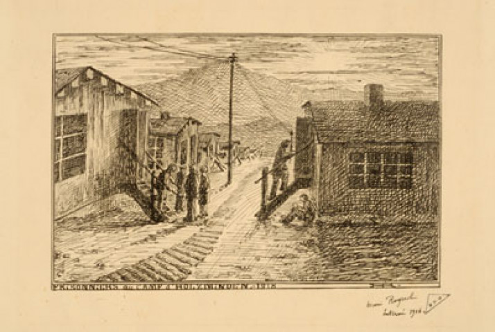 Prisonniers au camp d'Holzminden. 1915