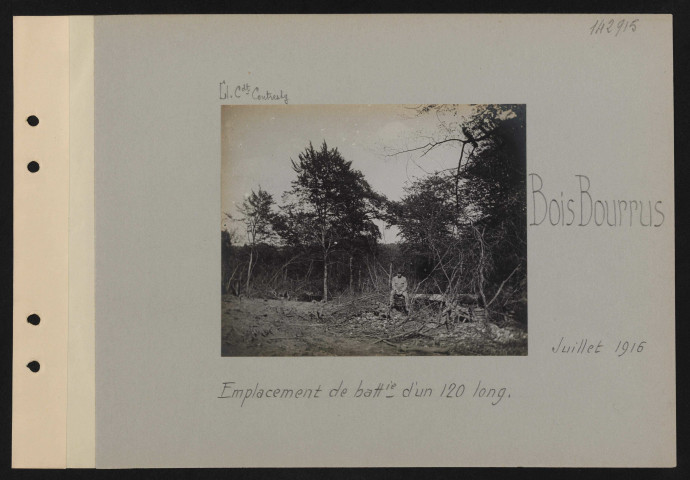 Bois Bourrus. Emplacement de batterie d'un 120 long