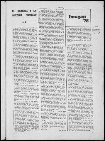 No Transar n° 210, 12 de julio de 1978. Sous-Titre : Partido comunista (marxista-leninista) de la Argentina