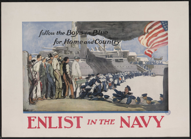 Enlist in the navy : follow the boys in blue for home and country