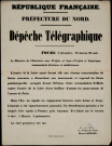 Dépêche télégraphique : L'armée de la Loire… A discontinué son mouvement…