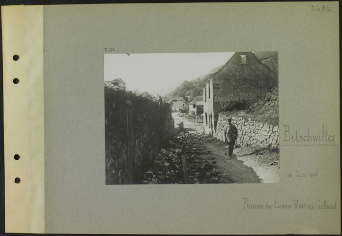 Bitschwiller. Ruines de l'usine Martinot-Galland