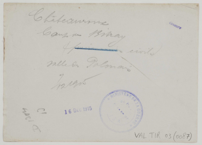 Châteauroux. Camp de Bitray. Civils. Salle des Polonais