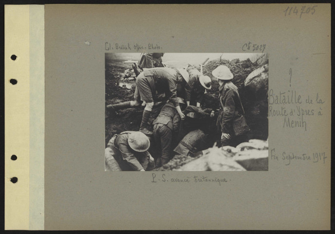 ? Bataille de la route d'Ypres à Menin. PS avancé britannique