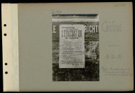 Cambrai. Affiche allemande ordonnant l'évacuation de la ville par les habitants en septembre 1918