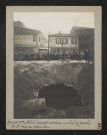 Boulevard de Belleville. Excavation produite par une bombe de Zeppelin sur la voûte du métropolitain