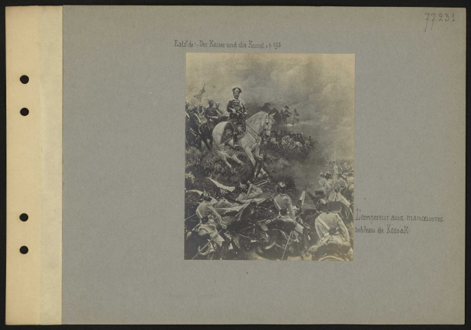 L'empereur aux manœuvres, tableau de Kossak