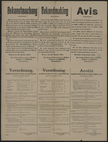 Bekanntmachung...amp; wird die Ueberwachung...amp; Belgier bestand = Bekendmaking...amp; wordt de bewaking...amp; Belgen bestond = Avis...amp; le contrôle...amp; sur les Belges...amp; sera applicable