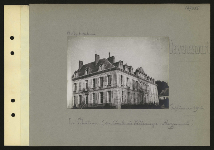 Davenescourt. Le château (au comte de Villeneuve-Bargemont)