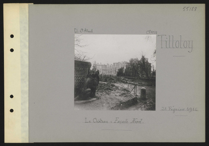 Tilloloy. Le château : façade nord